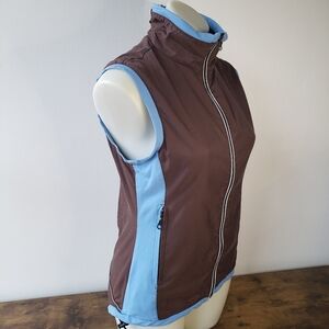 Lululemon Outdoor Zip Vest Baby Blue Brown Cream Silver Hi Viz OG Gear